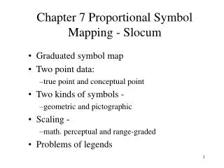 Chapter 7 Proportional Symbol Mapping - Slocum