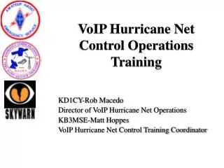 VoIP Hurricane Net Control Operations Training