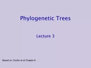 Phylogenetic Trees Lecture 3