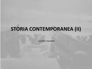 storia contemporanea ii