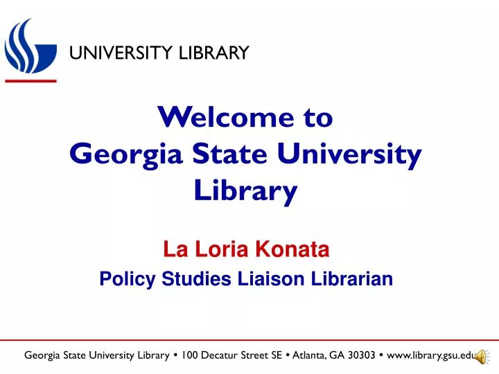 welcome to georgia state university library