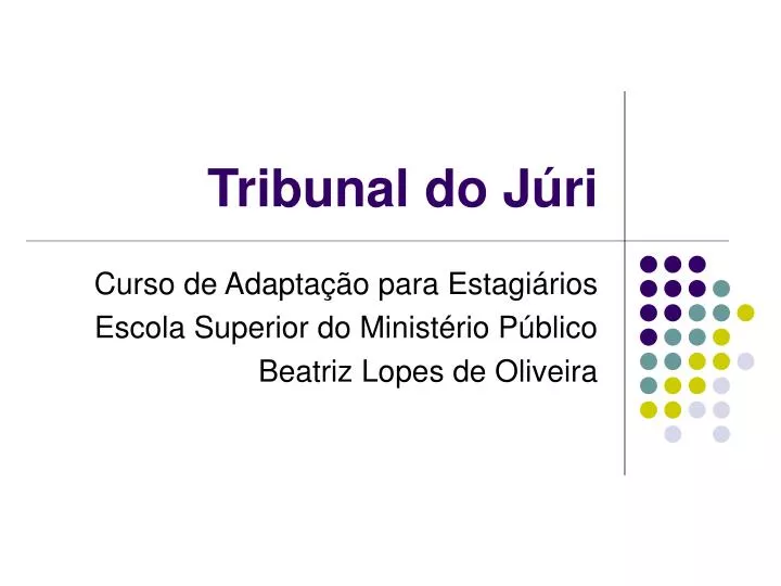 tribunal do j ri