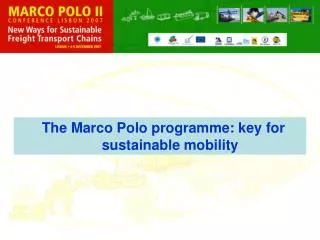 The Marco Polo programme: key for sustainable mobility