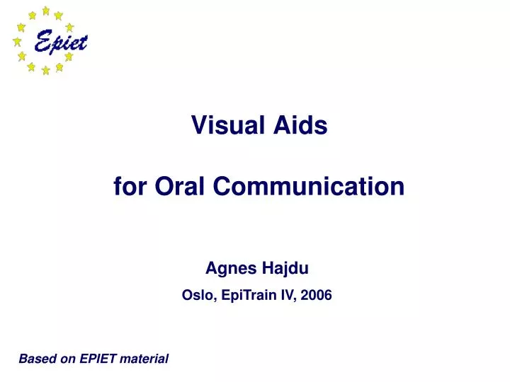 visual aids for oral communication