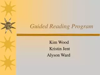 Guided Reading Program