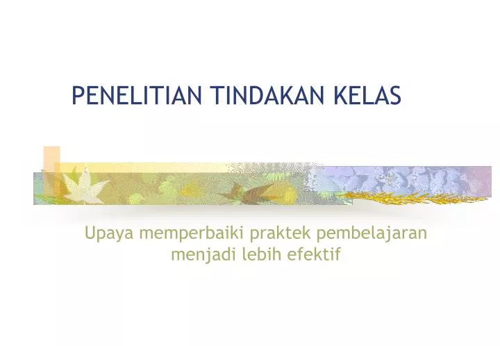 penelitian tindakan kelas