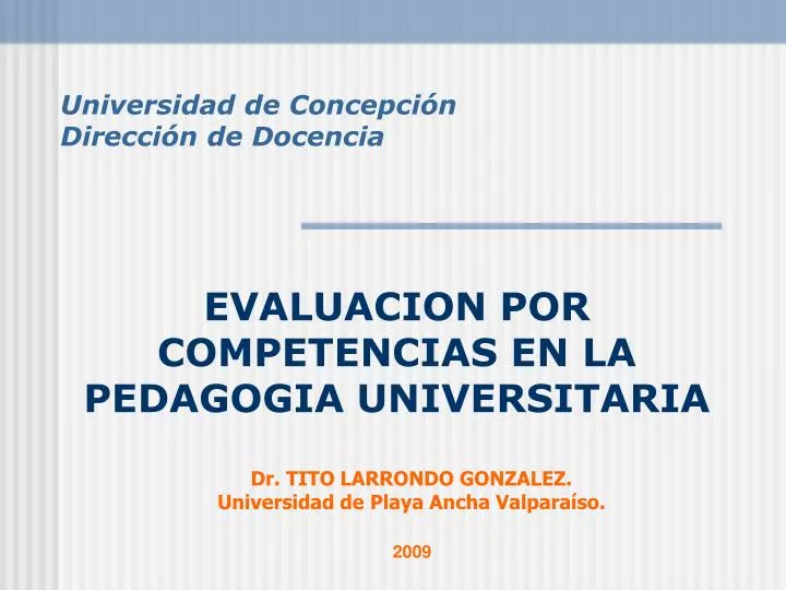 evaluacion por competencias en la pedagogia universitaria