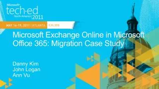 Microsoft Exchange Online in Microsoft Office 365: Migration Case Study