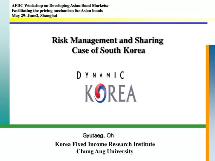 risk management and sharing case of south korea