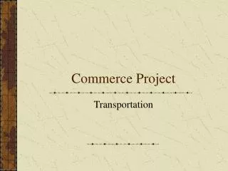Commerce Project