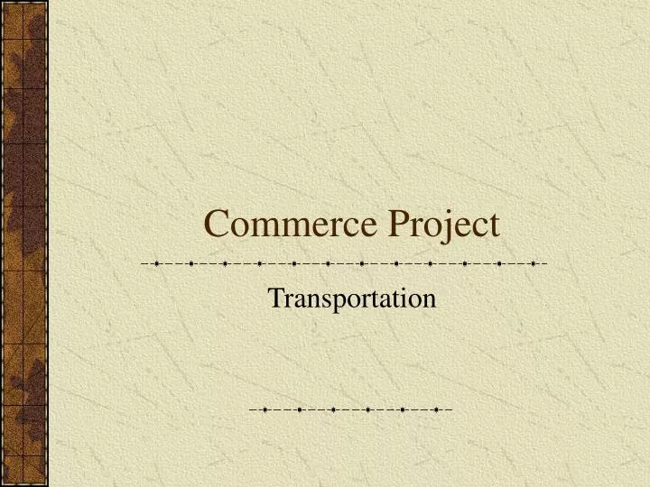 commerce project