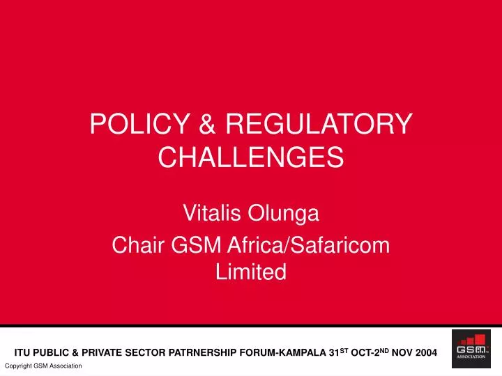 policy regulatory challenges