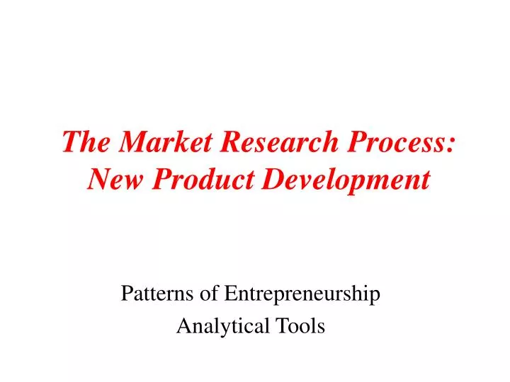 the market research process new product development