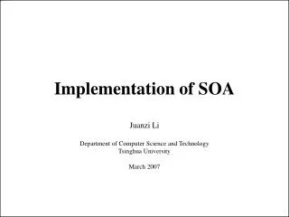 Implementation of SOA