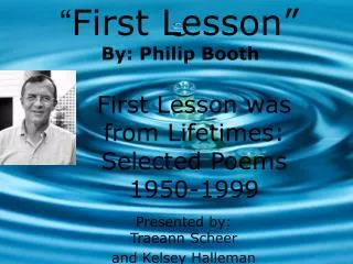 “ First Lesson”