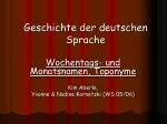 Geschichte der deutschen Sprache - slide 1