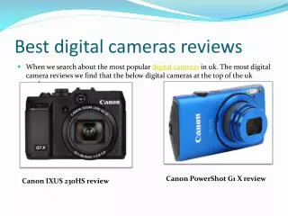 Best digital camera reviews