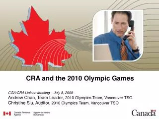 CRA and the 2010 Olympic Games
