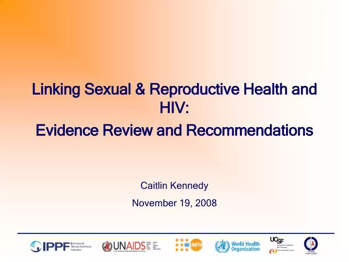 linking sexual reproductive health and hiv evidence review and recommendations