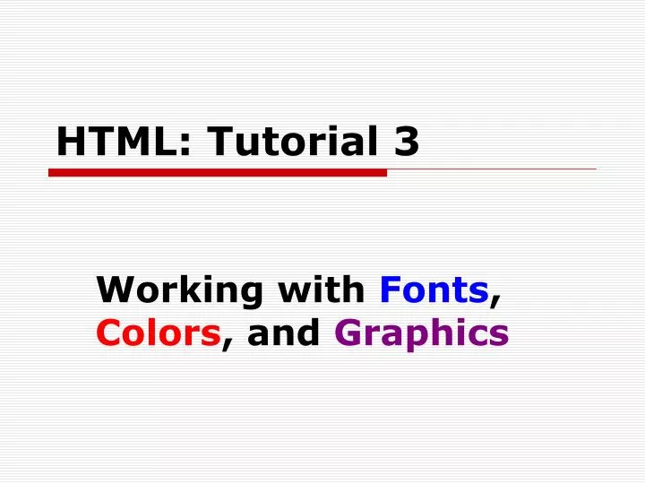 html tutorial 3