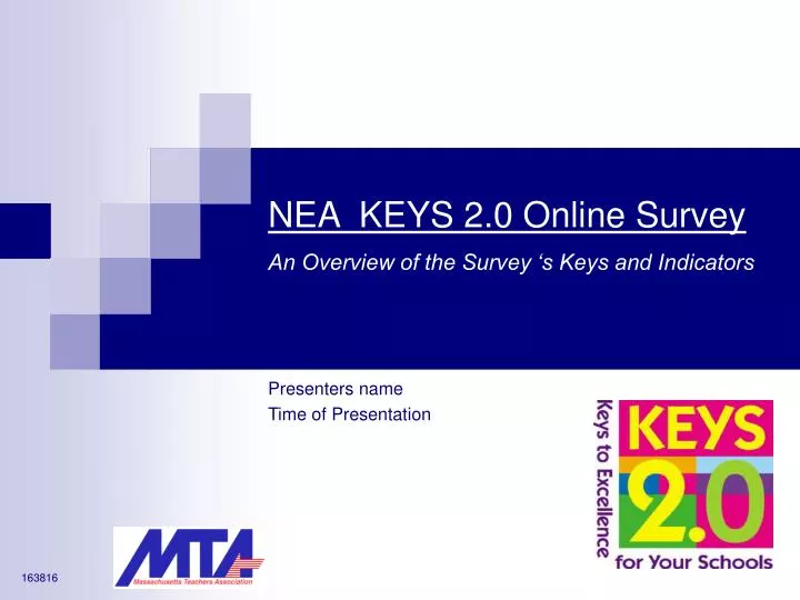 nea keys 2 0 online survey an overview of the survey s keys and indicators