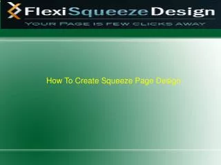 Do it Yourself - Squeeze Page Design