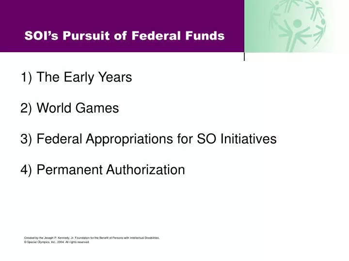 soi s pursuit of federal funds