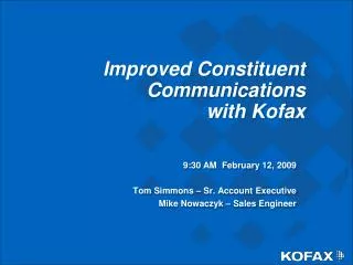 Improved Constituent Communications with Kofax