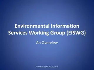 Environmental Information Services Working Group (EISWG)