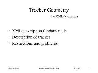 Tracker Geometry