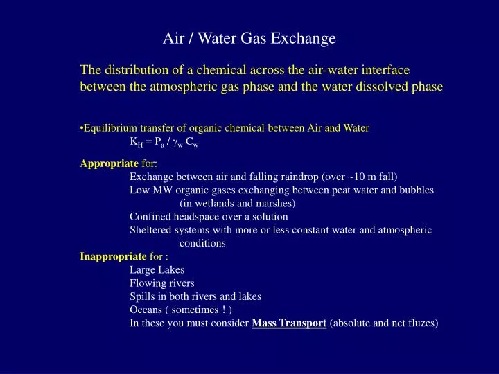 air water gas exchange