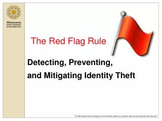 The Red Flag Rule