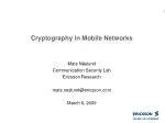 Cryptography in Mobile Networks - slide 1