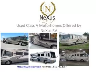 Used Class A Motorhomes from NeXus RV