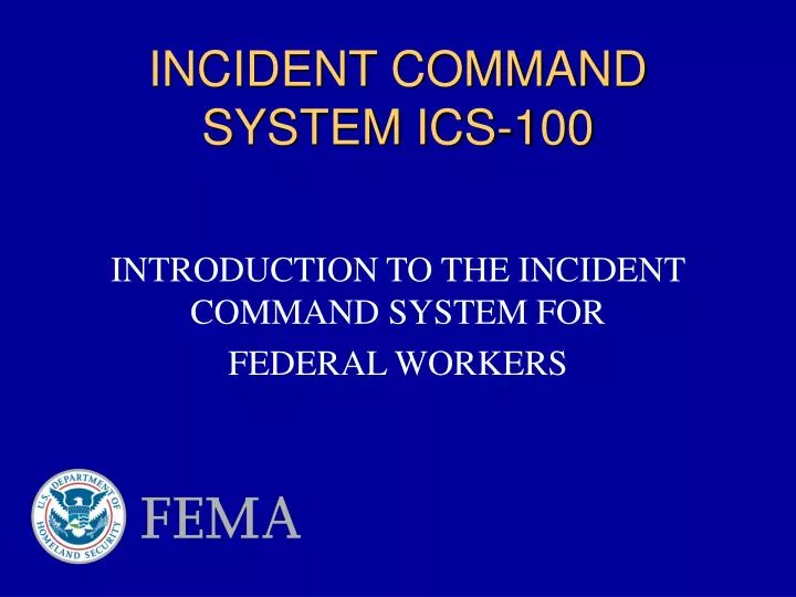 incident command system ics 100