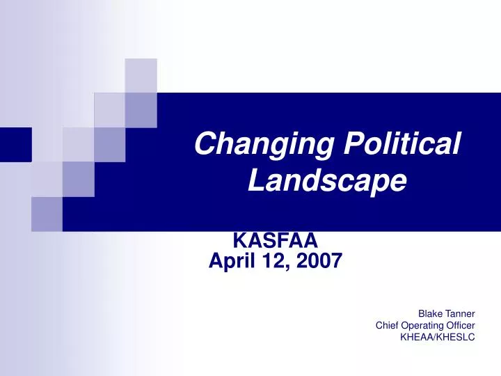 changing political landscape