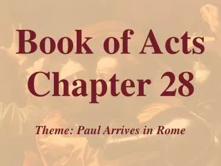 Book of Acts Chapter 28