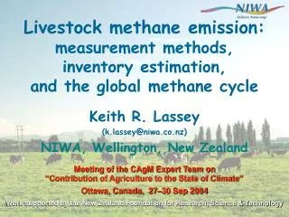 Livestock methane emission: measurement methods, inventory estimation, and the global methane cycle