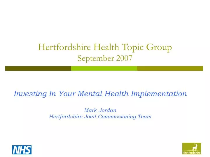 hertfordshire health topic group september 2007