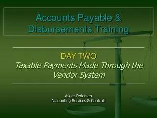Accounts Payable &amp; Disbursements Training