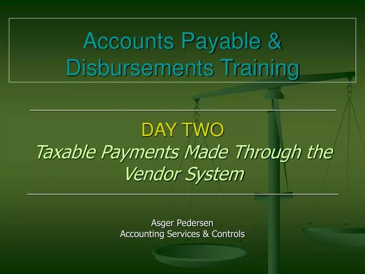 accounts payable disbursements training