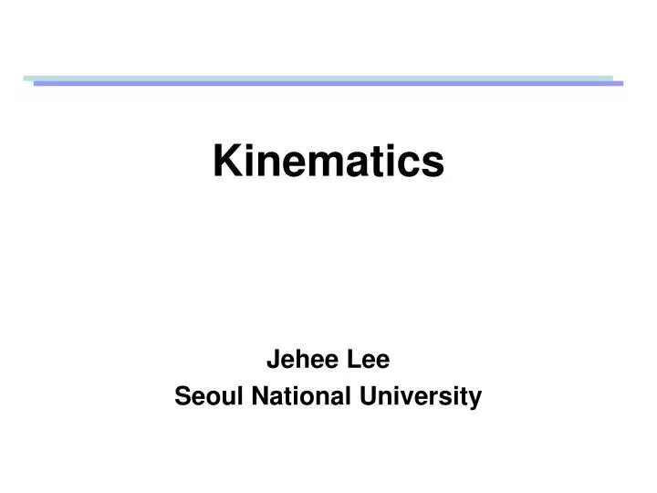 kinematics