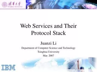 Web Services and Their Protocol Stack