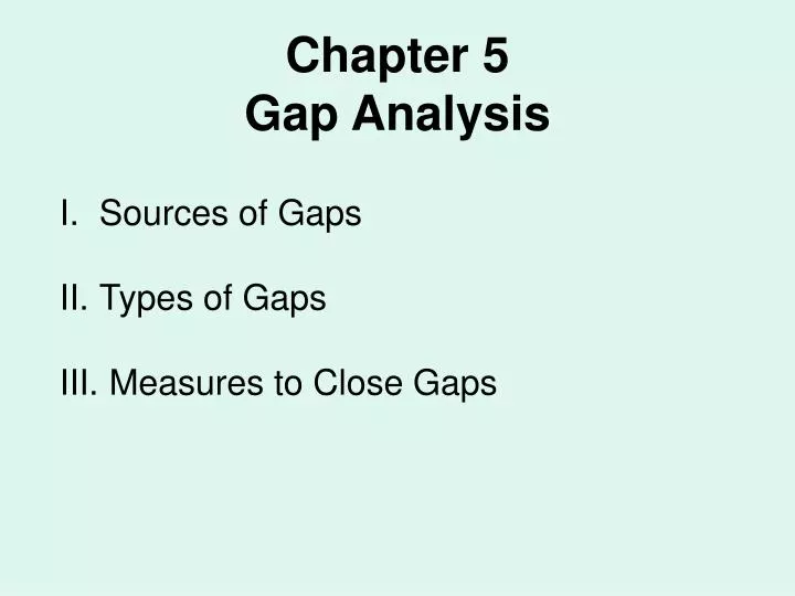 chapter 5 gap analysis