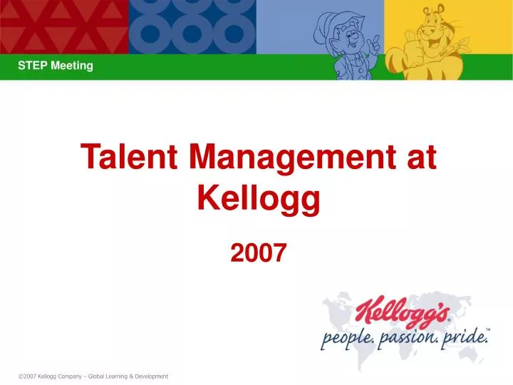 talent management at kellogg