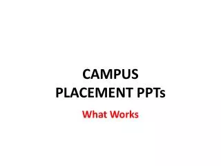 campus placements