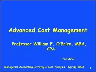 Advanced Cost Management
