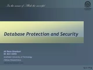 database protection and security
