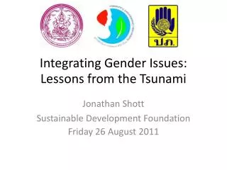 Integrating Gender Issues: Lessons from the Tsunami