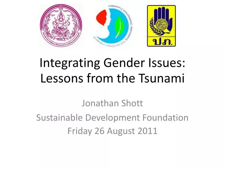 integrating gender issues lessons from the tsunami